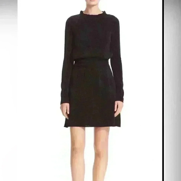 Tory Burch Dresses & Skirts - Tory Burch Women’s Isabelle Blouson Ruffle Neck Cocktail Dress Black Size Medium